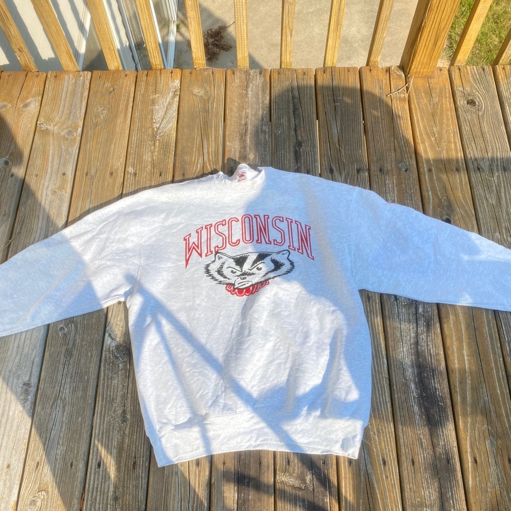 Vintage WI Badgers Crewneck, XXL